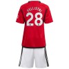 Maillot de Supporter Manchester United Pellistri 28 Domicile 2023-24 Pour Enfant